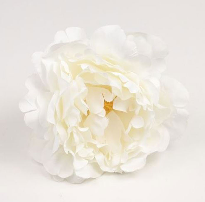 Fleur de Flamenco Pivoine classique Blanche. 12cm
